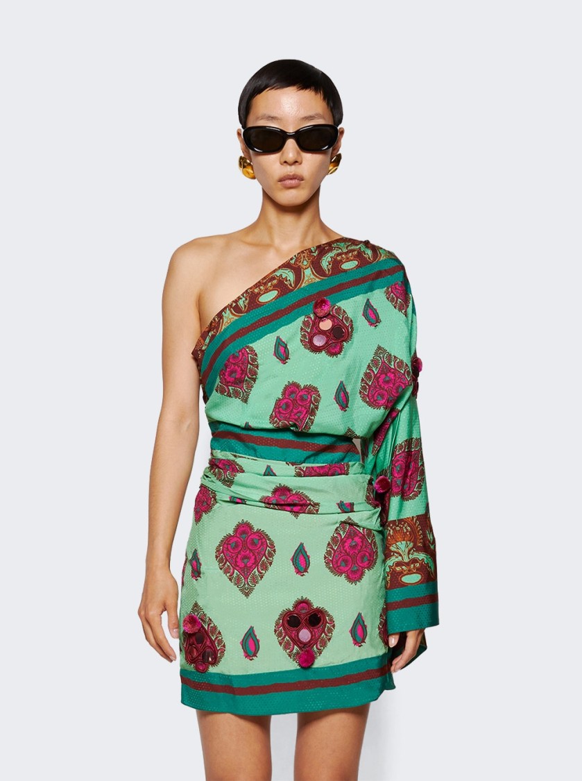 Johanna Ortiz Navasatri Asymmetric Mini Dress