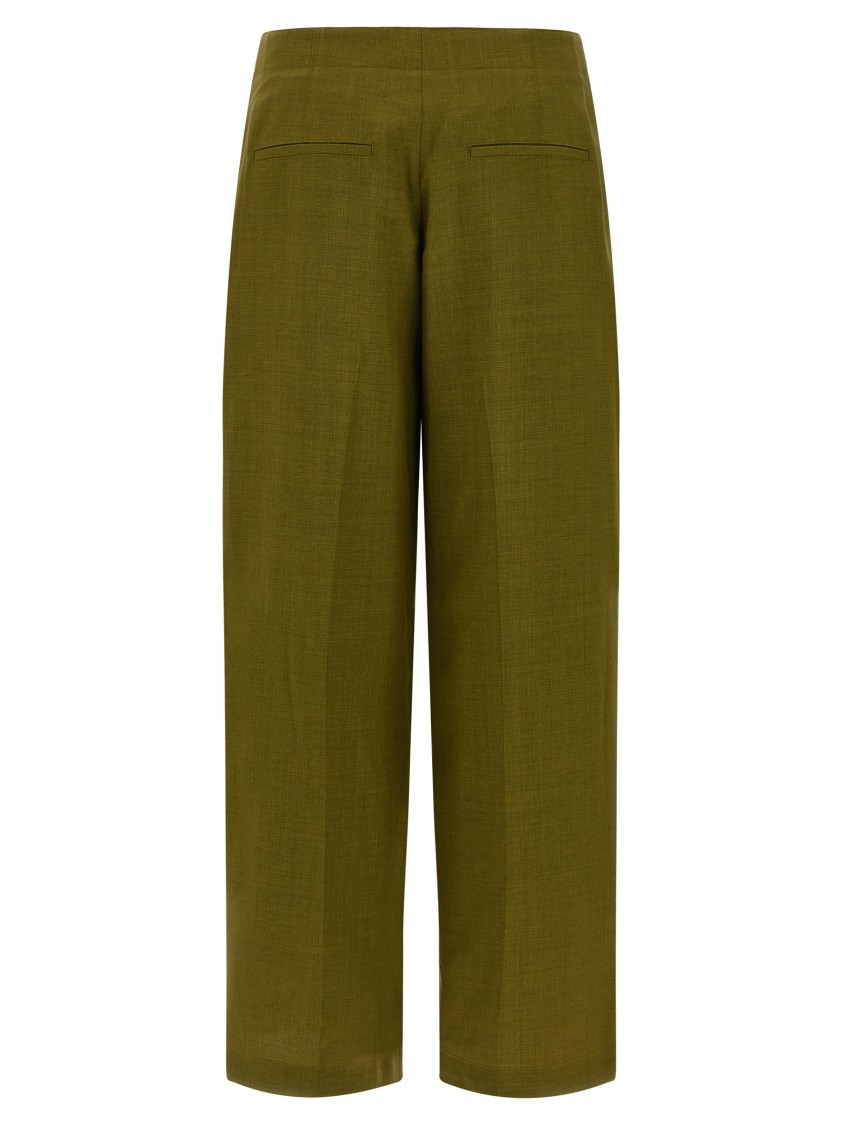 Theory Deep Pleat Pants In Green