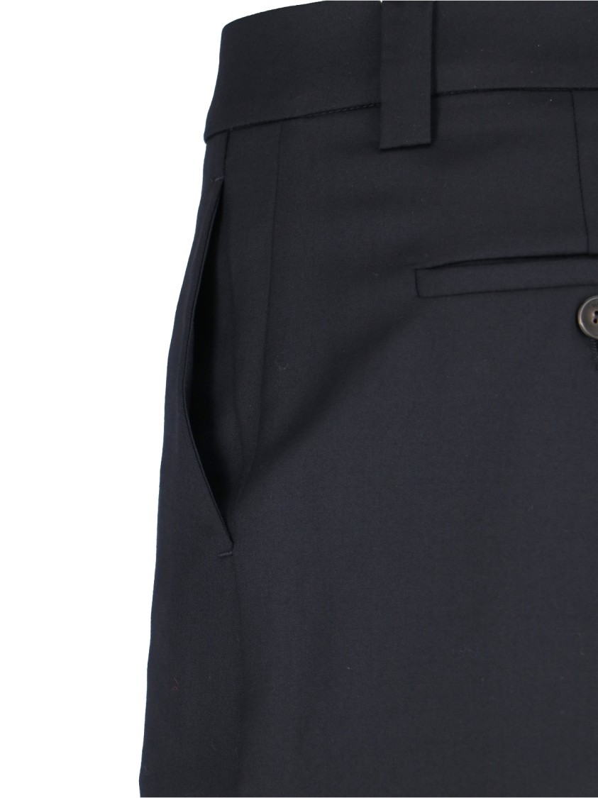 Shop Incotex High-waisted Straight-leg Trousers With Modern Silhouette In Black
