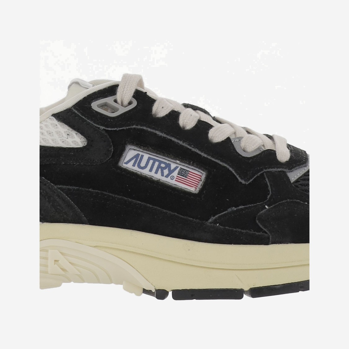 Autry Hyperway Sneakers With Front Lacing And Logo Details In Black