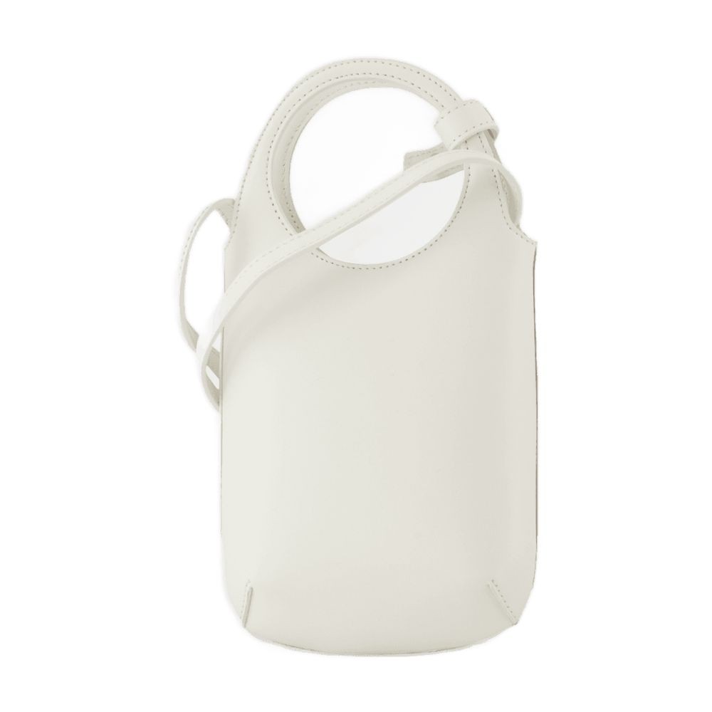 Shop Courrèges Slim Holy Purse - Leather - White