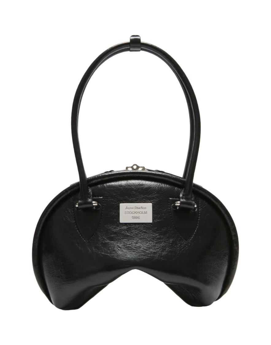 Acne Studios Small Handbag With Rounded Silhouette In Black