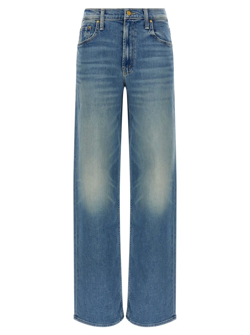 Mother The Spinner Zip Sneak Jeans In Blue