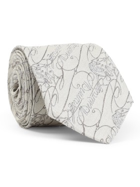 アクセサリーその他 BERLUTI SILK AND LINEN TIE Berluti Scritto Jacquard Tie In Silk And Linen Accessory