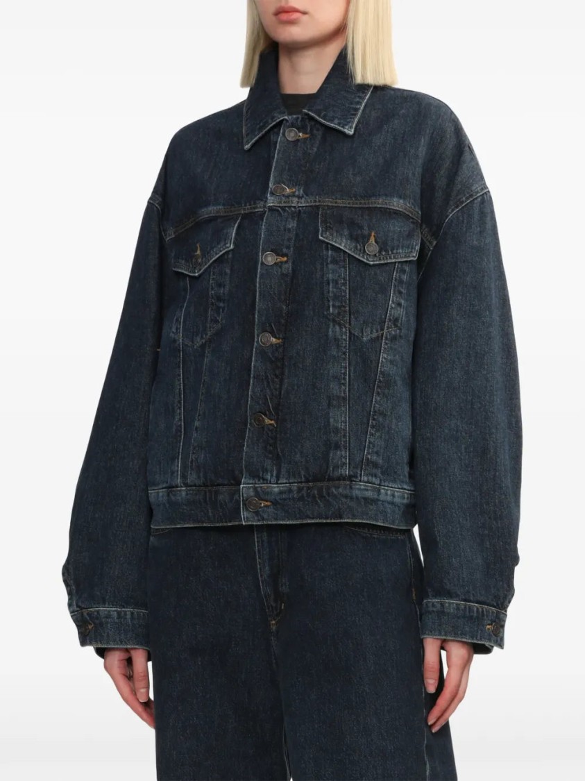 Shop Agolde Dalton Denim Jacket In Blue