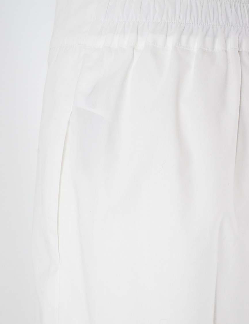 Ermanno Scervino Straight Wide-leg Trousers With Side Pleats In White