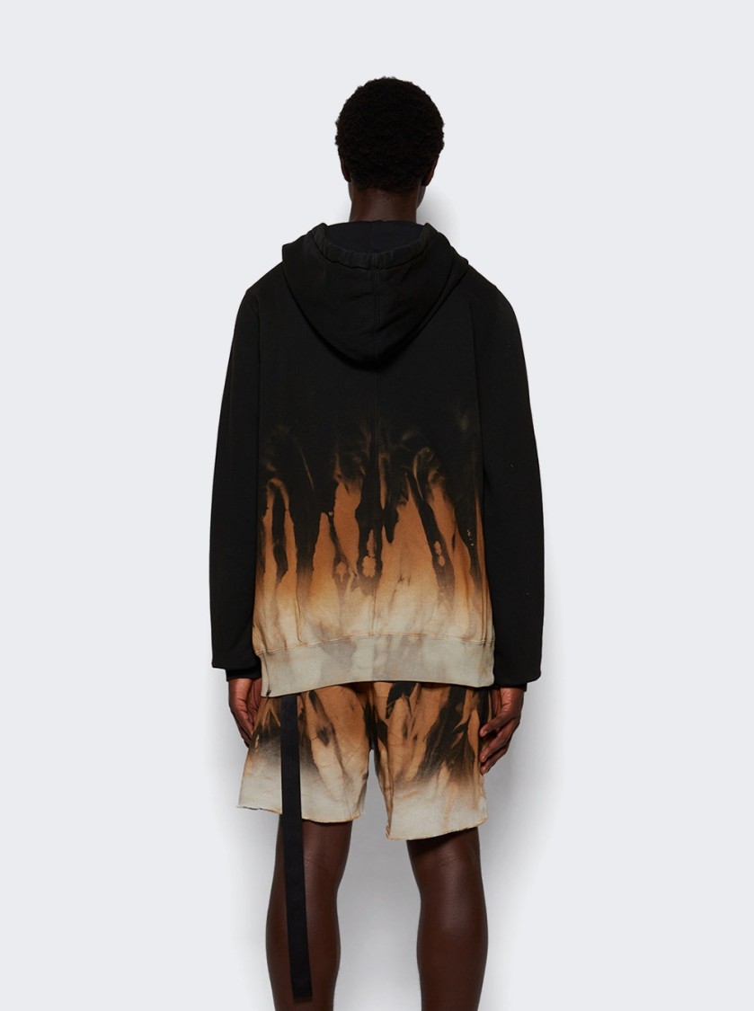 Rick Owens Drkshdw Drkshdw By Rick Owens Oversized Hoodie Black And Terra
