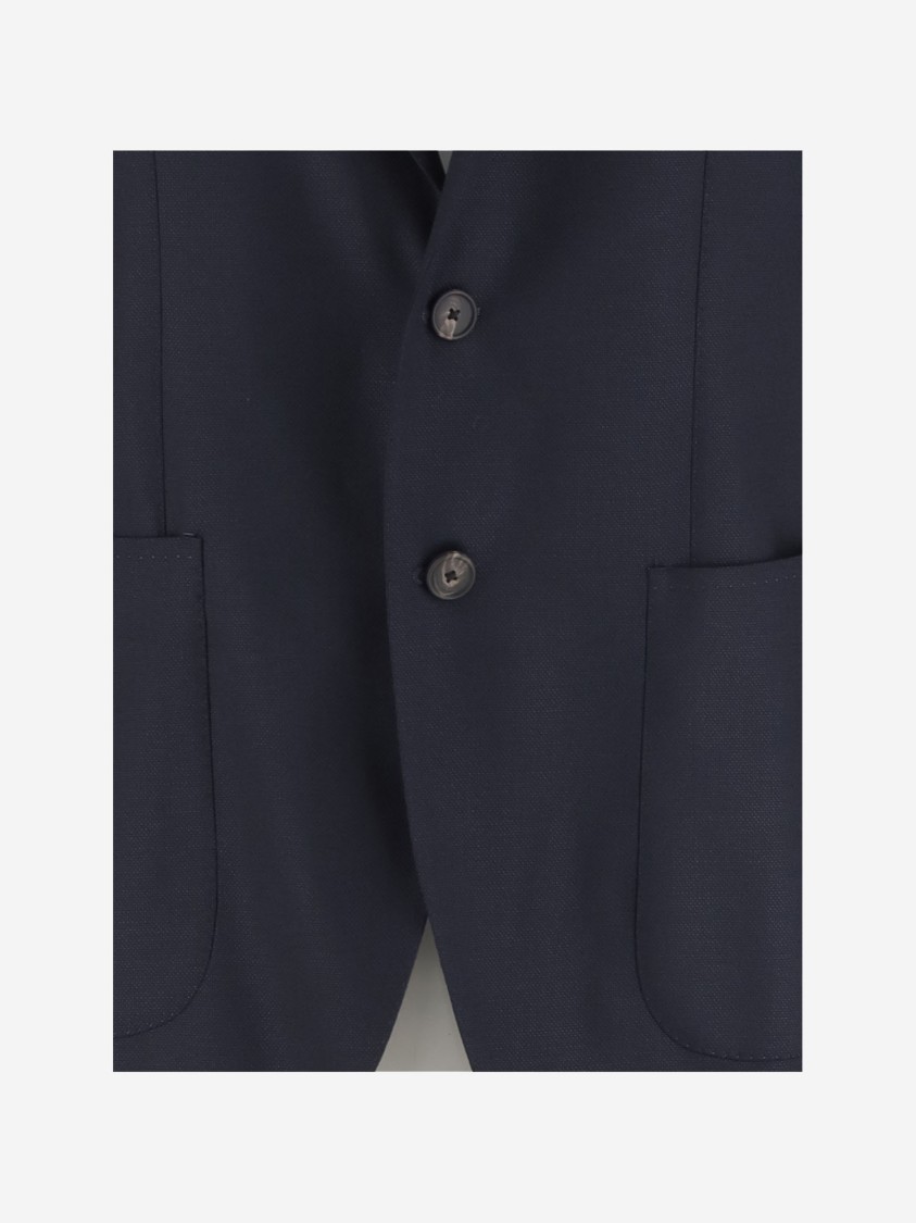 Tagliatore Notched-lapels Single-breasted Blazer In Blue
