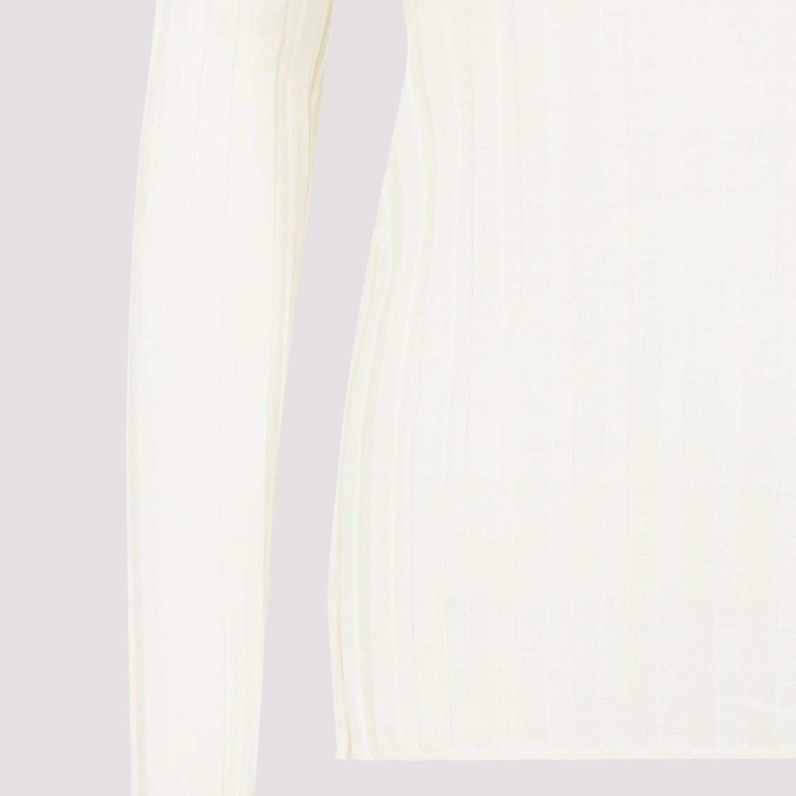 Carven Wool-blend High-neck Sweater In White