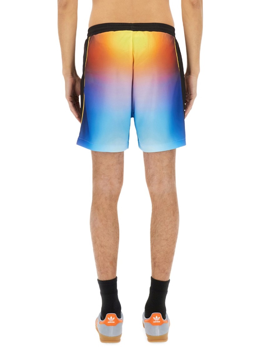 Casablanca Drawstring Elastic Waistband Football Shorts In Brown