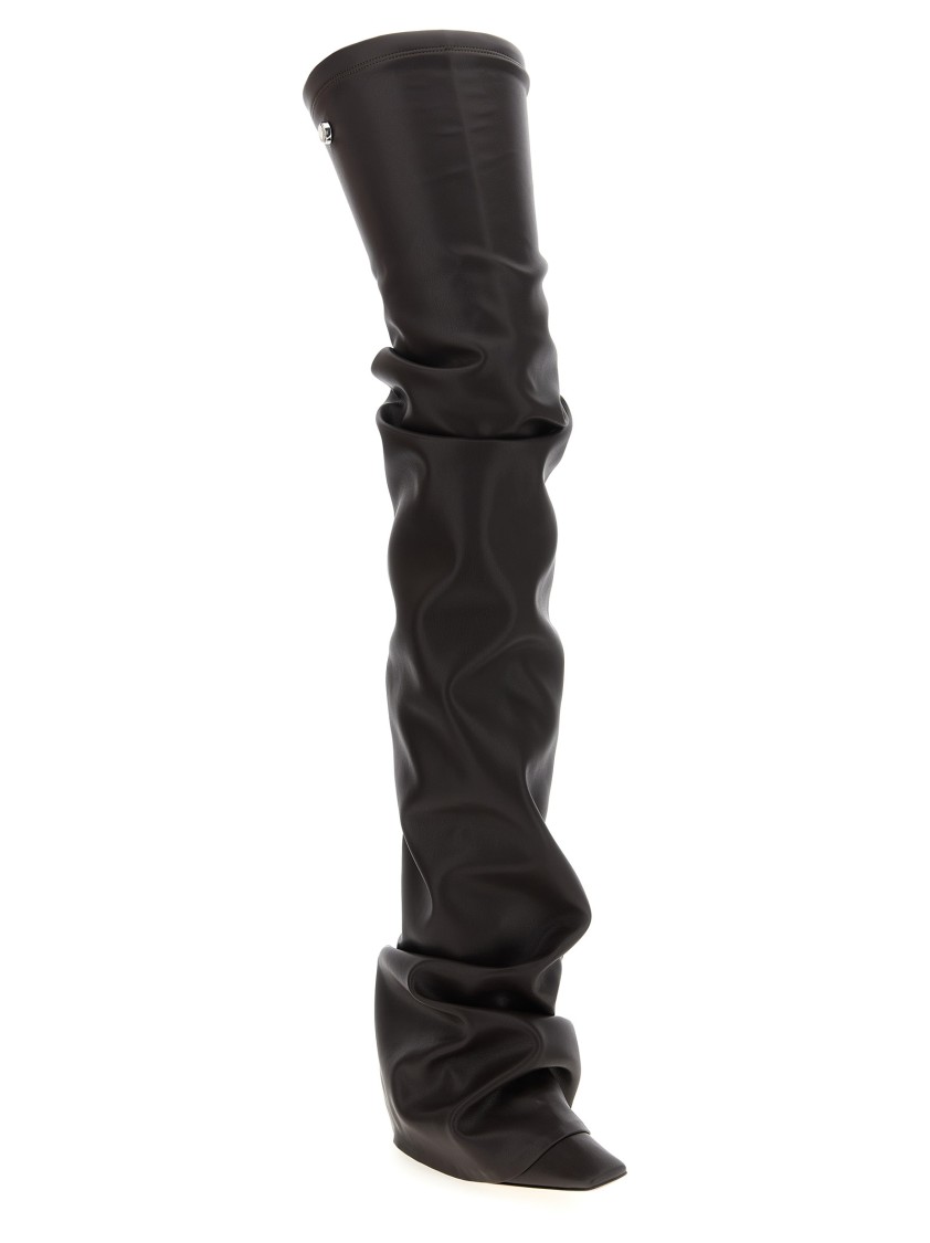 Attico Robin Over The Knee Boot In Black