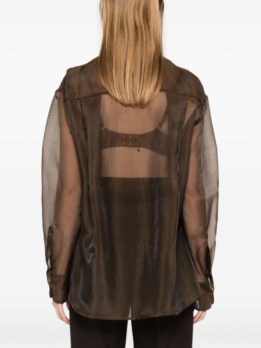 Shop The Frankie Shop Peri Sheer Shirt