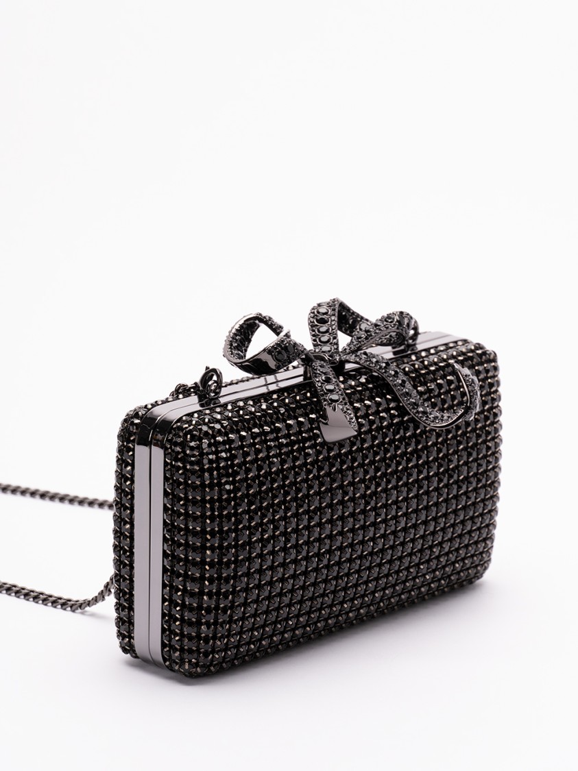 Shop Self-portrait `crystal Box` Clutch Bag