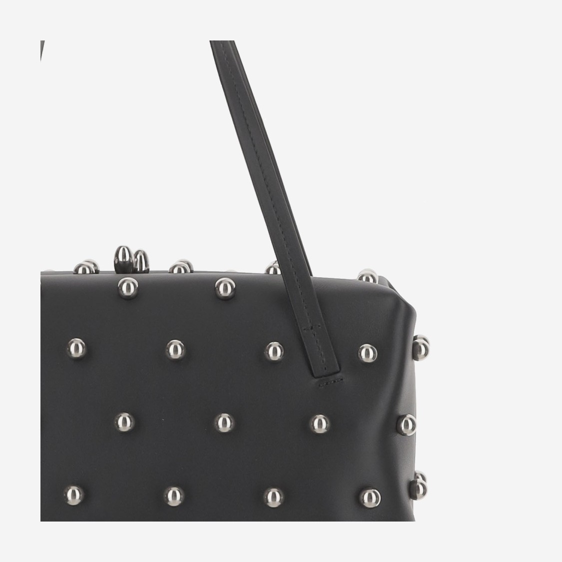 Jil Sander Goji Pillow Leather Shoulder Bag In Black