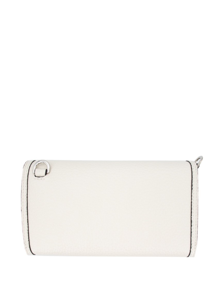 ERMANNO SCERVINO ERMANNO SCERVINO CALF LEATHER WALLET WITH DETACHABLE SHOULDER STRAP