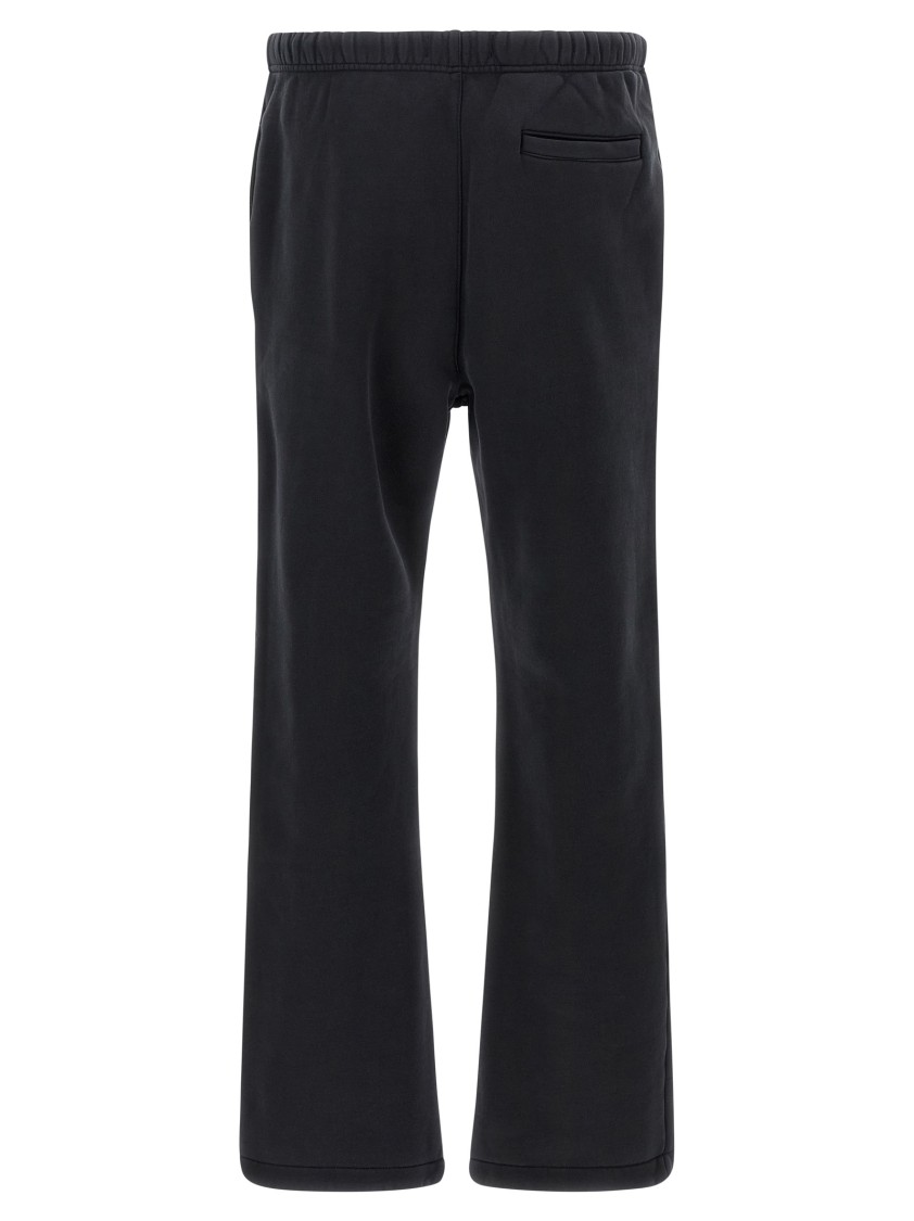 Purple Heavy Cotton Fleece Joggers In Black