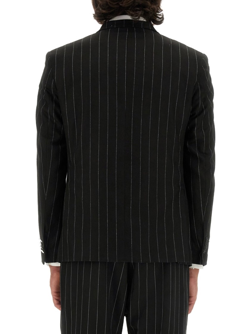 Family First Double-breasted Jacket In Black