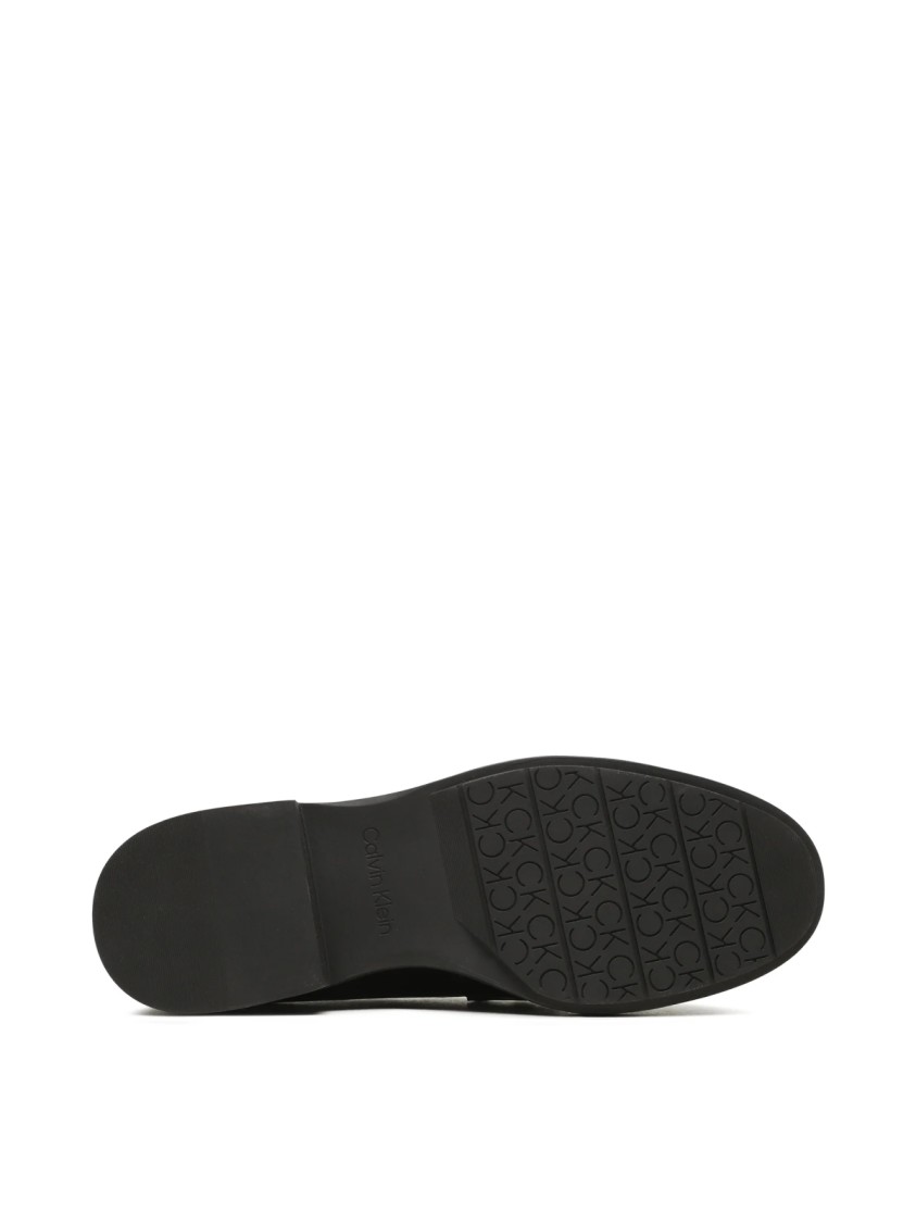 Calvin Klein Logo Detail Loafers In Black