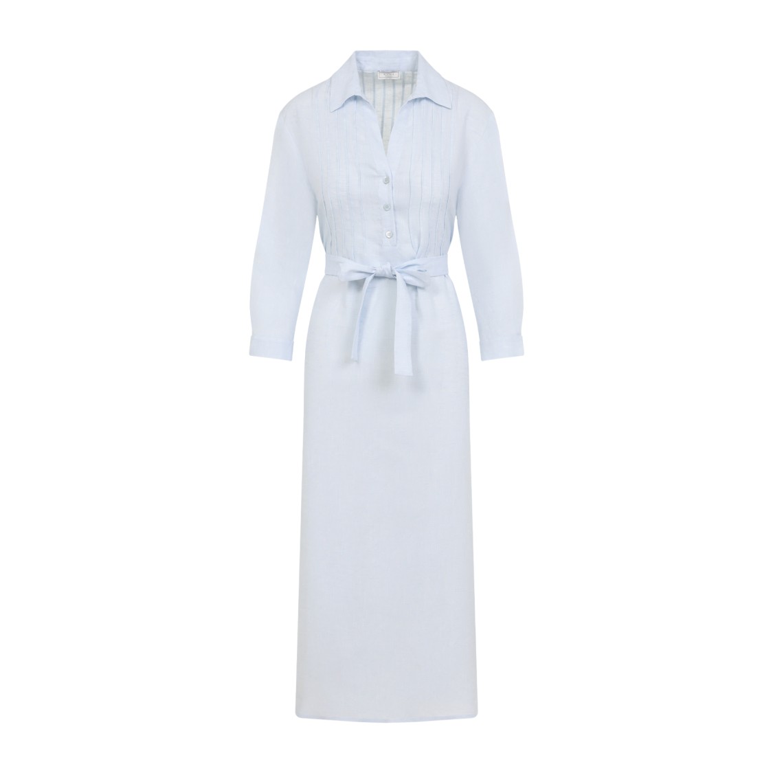 Peserico Chemisier Linen Midi Shirt Dress