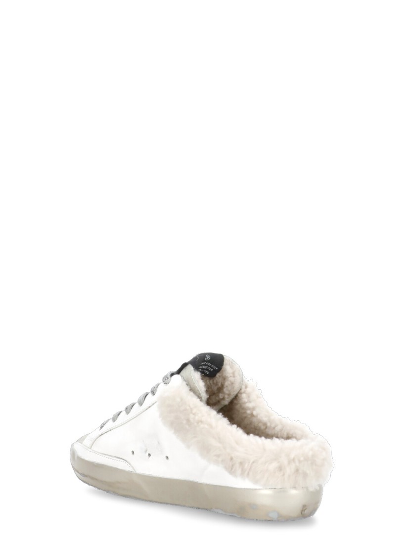 Golden Goose Superstar Sabot 81811 Leather And Shearling Trainers In White