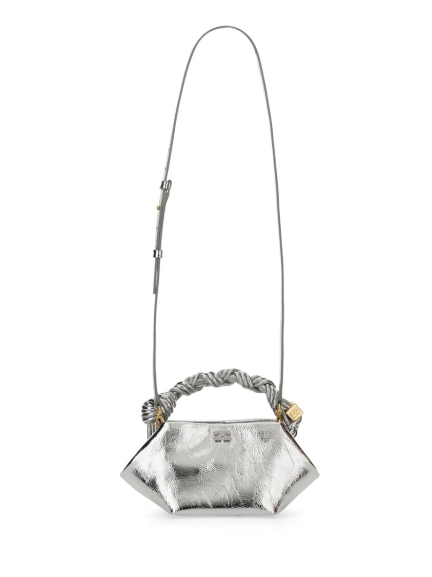Ganni Mini Bou Metallic Top Handle Bag