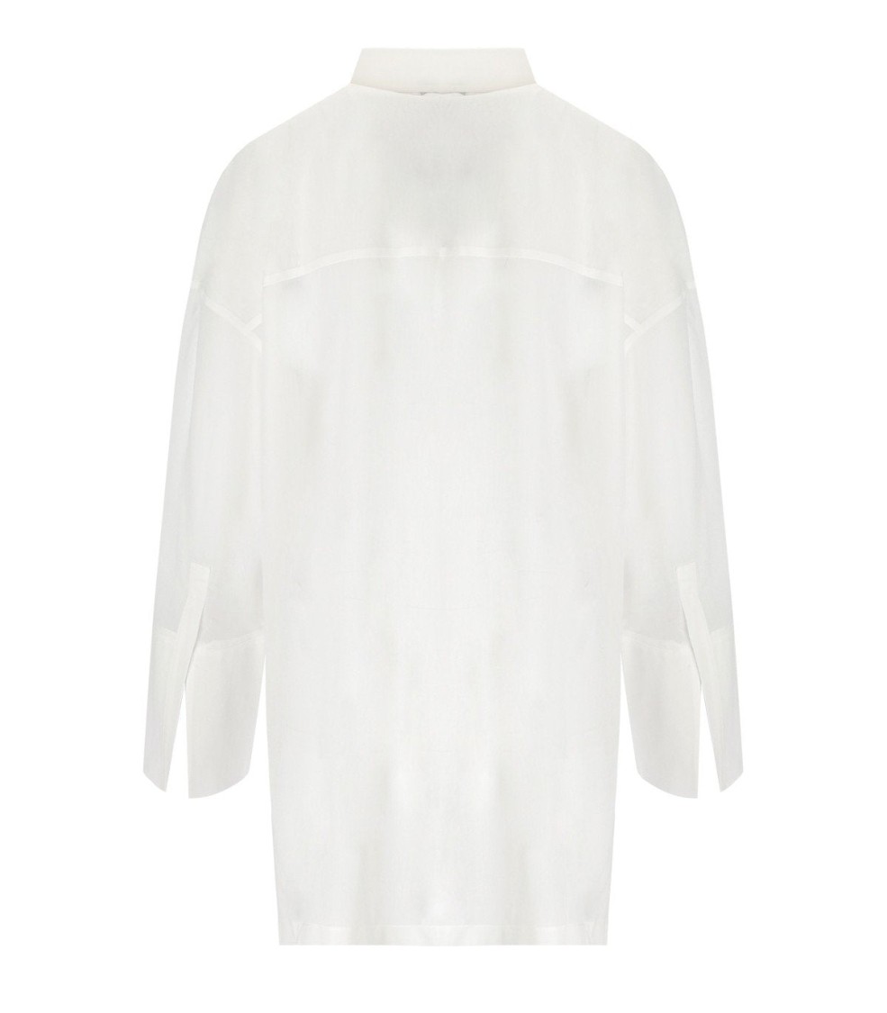 Max Mara Sapore Tunic In Cotton Satin In White