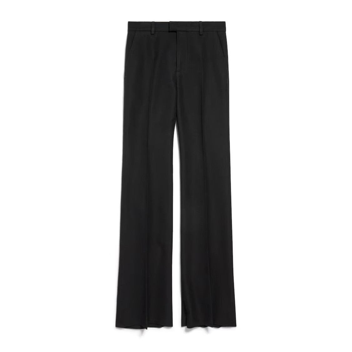Balenciaga Tailored Flared Pants With Clean Waistband In Black