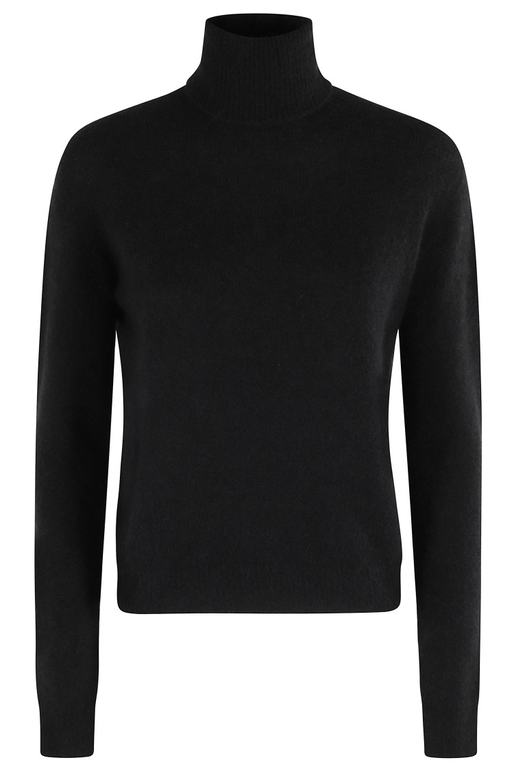 Roberto Collina High Neck Long Sleeve Knit Sweater By  In Black