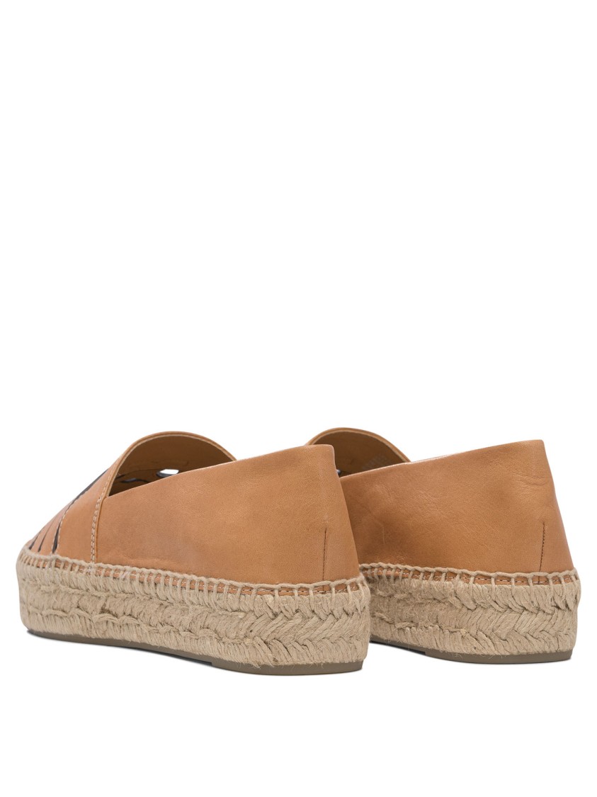 Tory Burch Beige Espadrilles With Woven Jute Sole In Brown