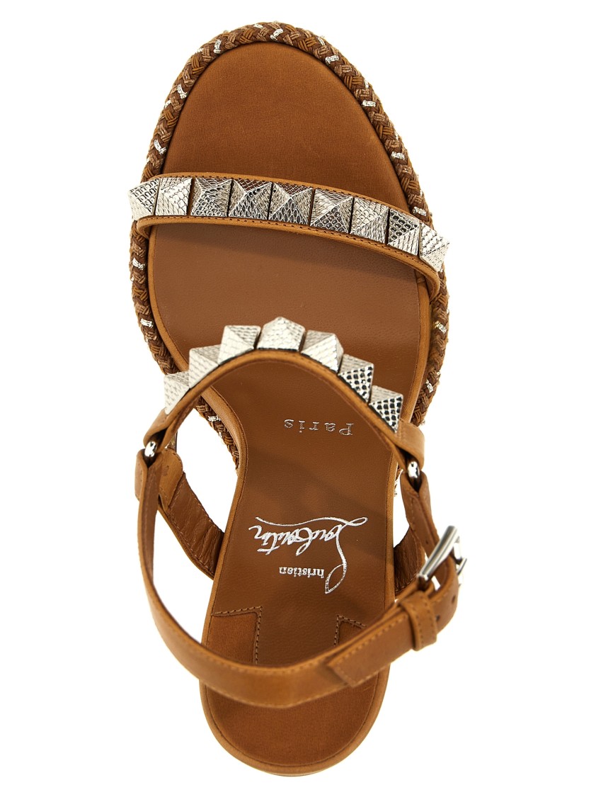 Christian Louboutin Pyraclou' Espadrilles In Brown