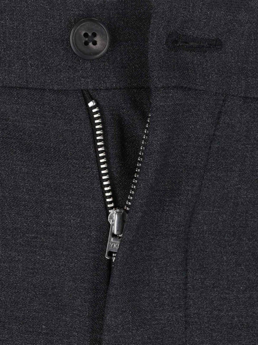 Our Legacy High-waisted Wool Chino Trousers With Straight Fit In Black