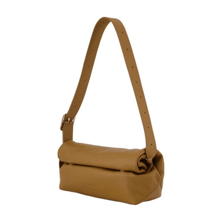 ショルダーバッグ・ポシェット Jil Sander Khaki Leather Rollup Small Square Belt Shoulder Jil Sander Khaki Leather Rollup Small Square Belt Shoulder