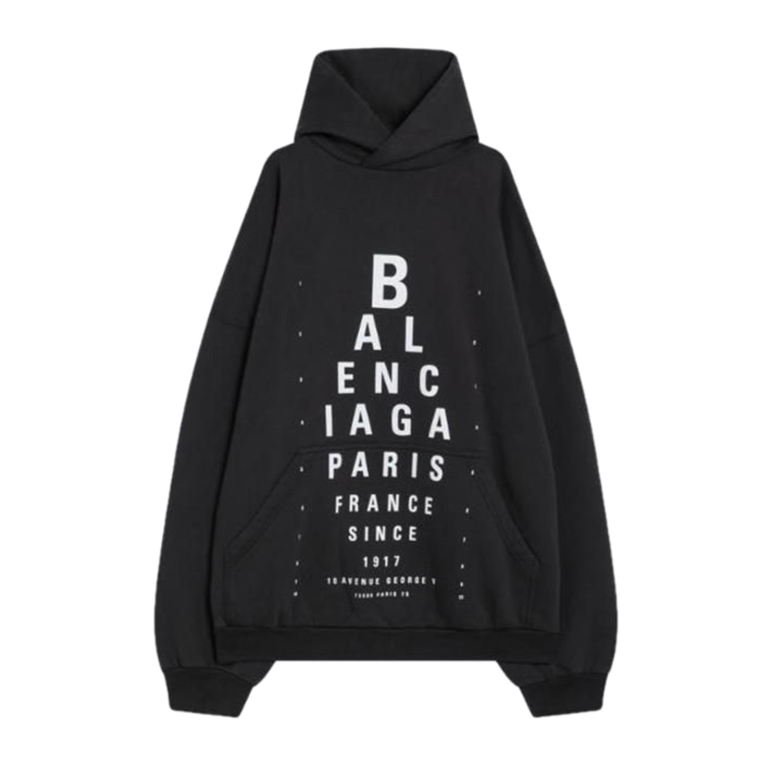 Balenciaga Relaxed Silhouette Black Hoodie