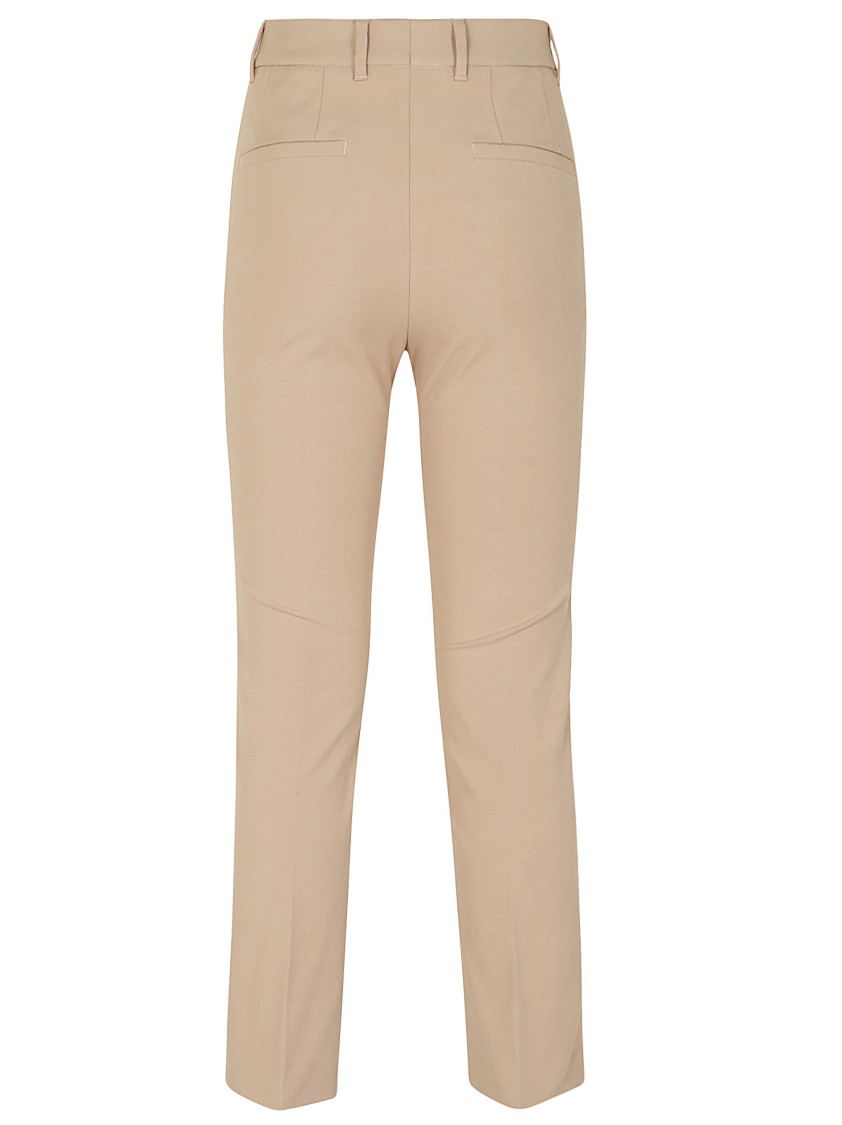 Incotex Tailored Straight-leg Cotton Pants With Subtle Side Slits In Brown