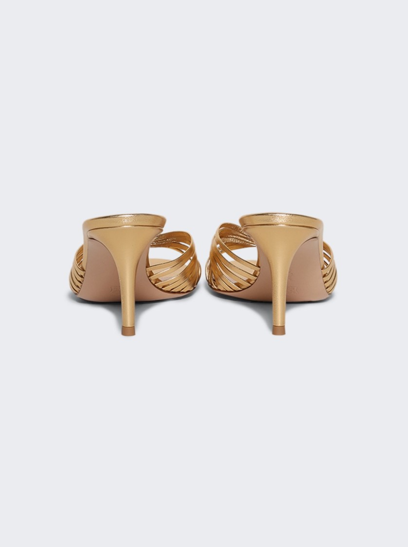 Gianvito Rossi Vyna Sandal Heel Mekong In Gold