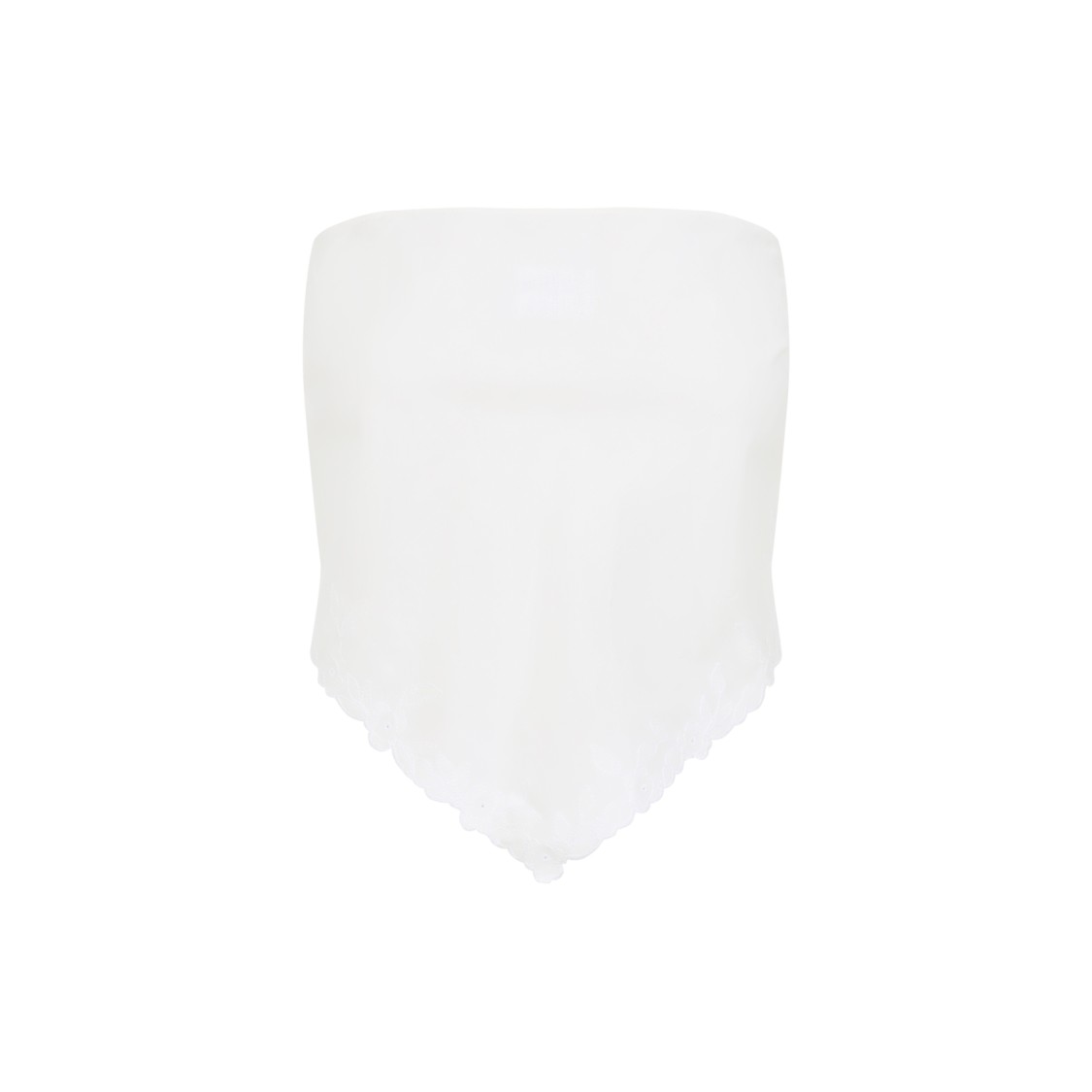 Miu Miu Strapless Cotton-linen Blend Top