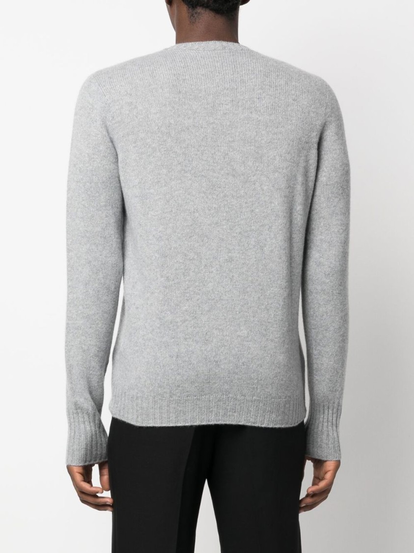 Drumohr Man Sweater Light Grey Size 42 Lambswool In Gray