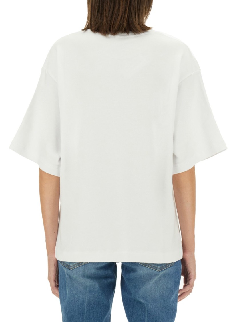 Dolce & Gabbana T-shirt With Lettering Logo In White