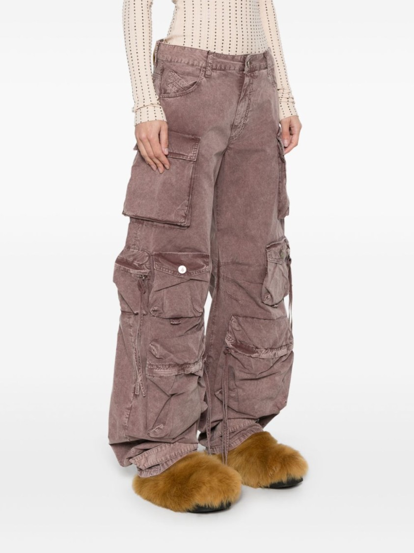 Shop Attico The Pink Relaxed Fit Cargo Jeans
