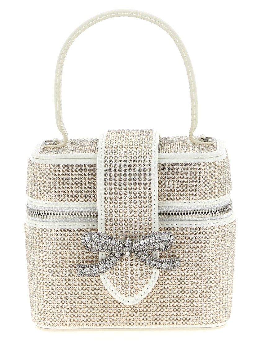Self-portrait Satin Beauty Case In White