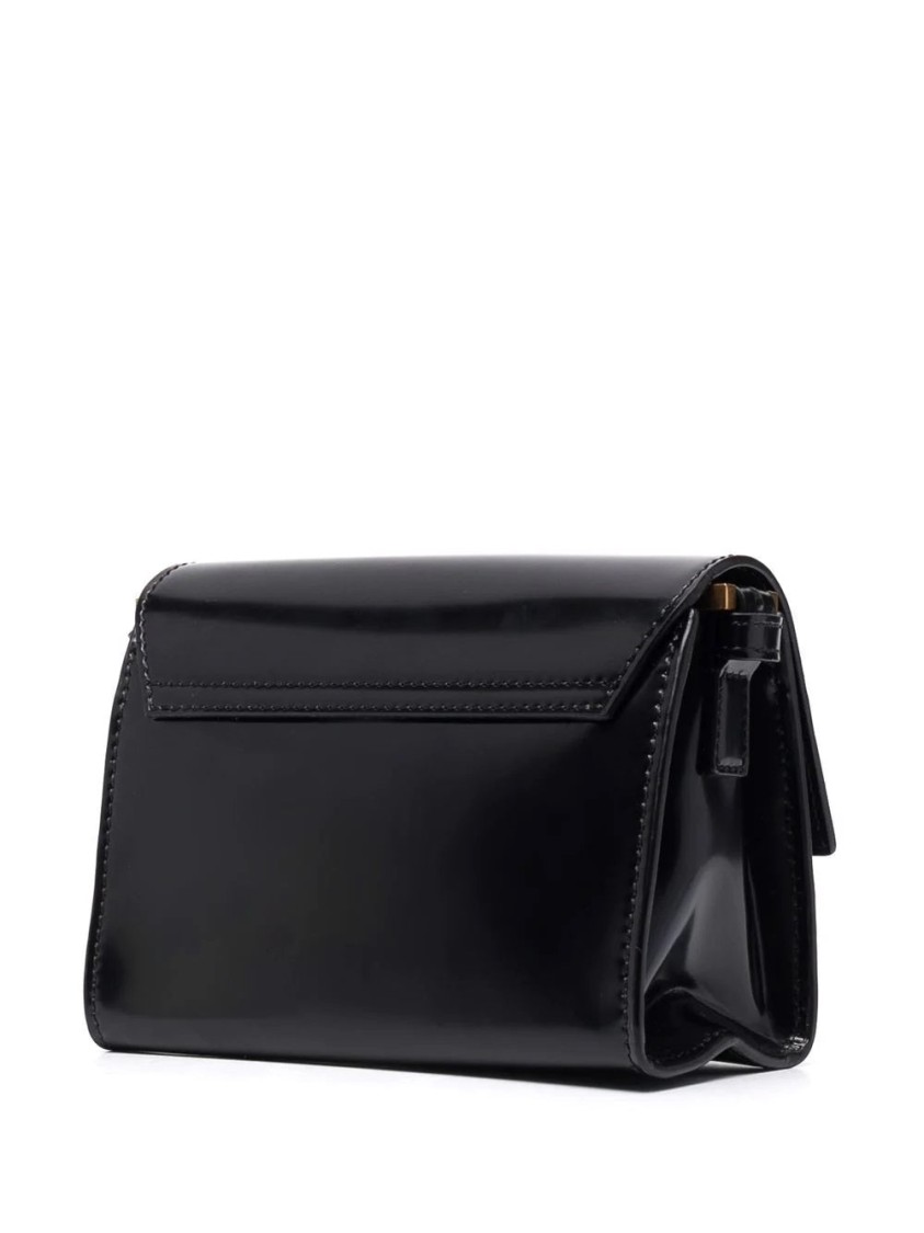 By Far Fran Black Leather Handbag In Black
