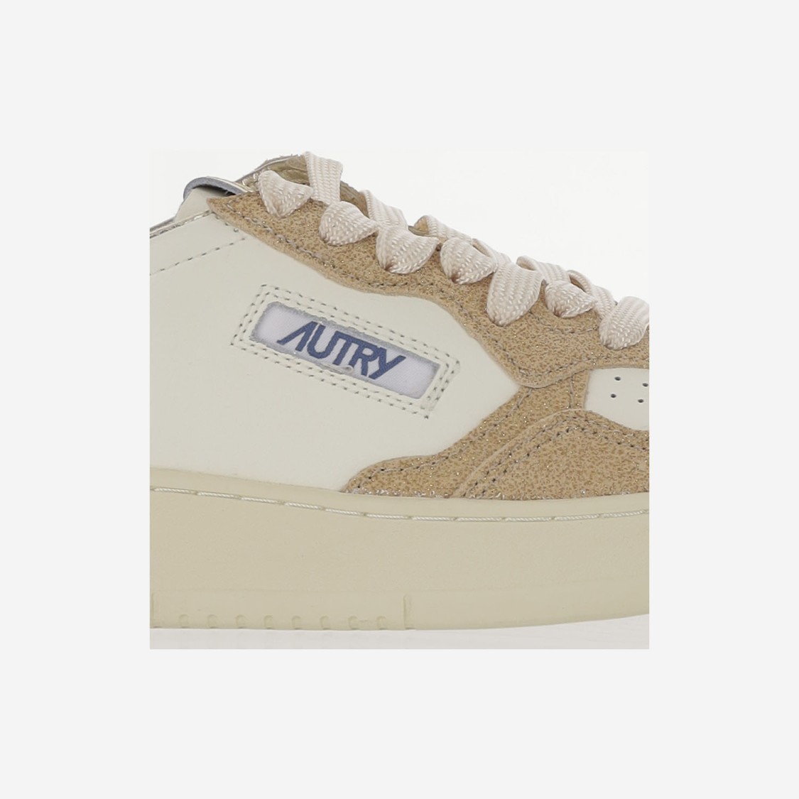 Autry Beige And Brown Leather Medalist Low Sneakers In Purple