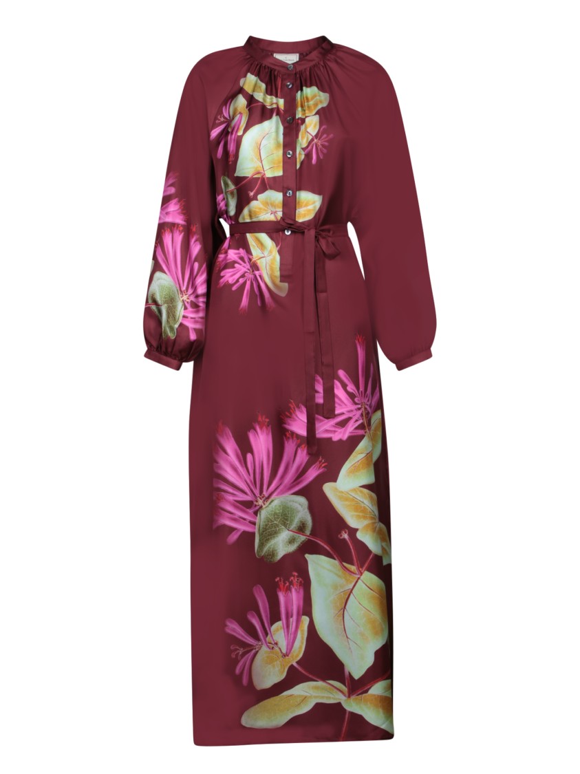 Pierre-louis Mascia Floral-print Organic Silk Maxi Shirtdress