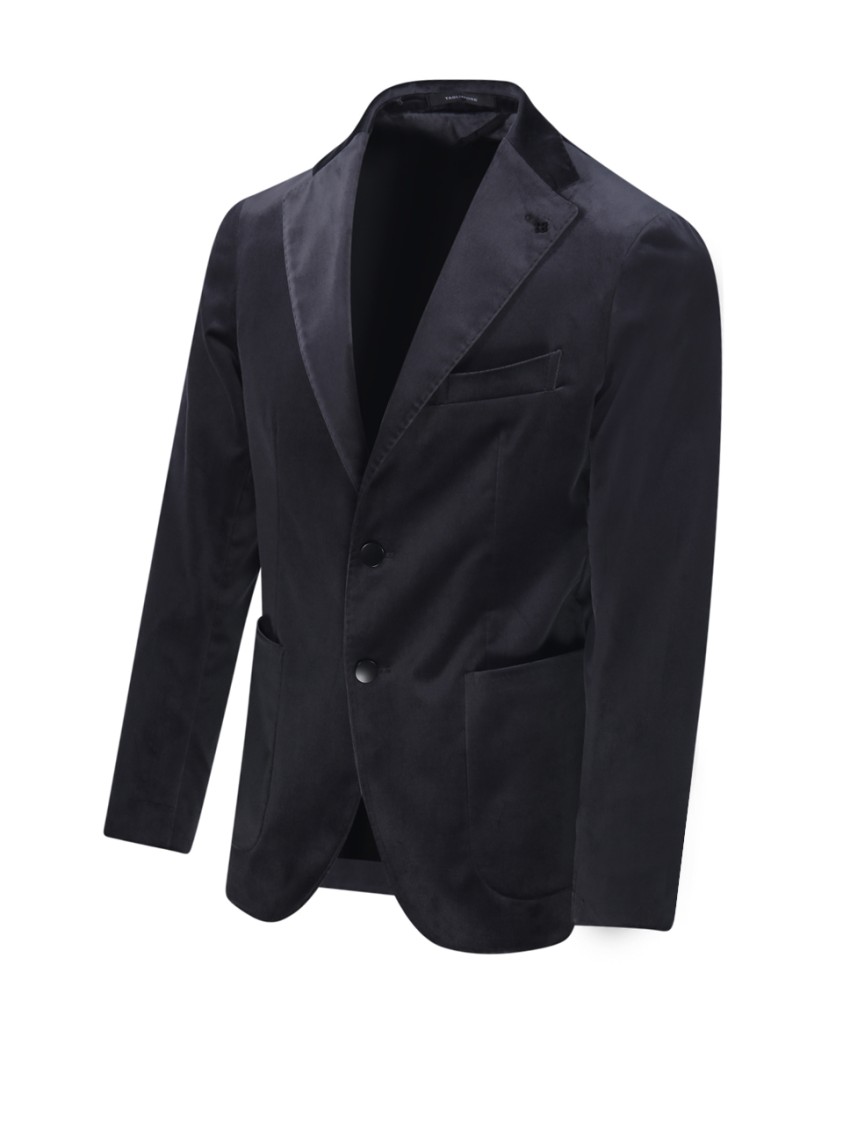 TAGLIATORE TAGLIATORE TAILORED BLACK JACKET WITH CLASSIC NOTCH LAPEL