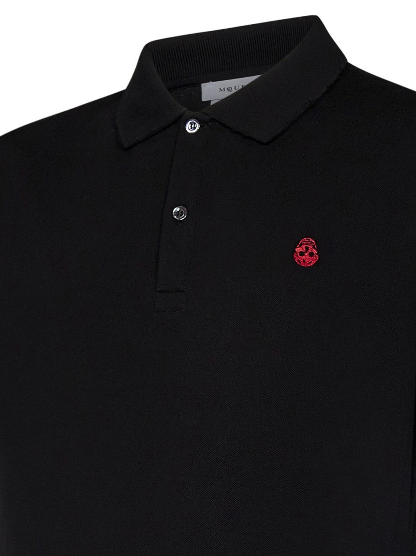 Shop Alexander Mcqueen Black Polo Shirt