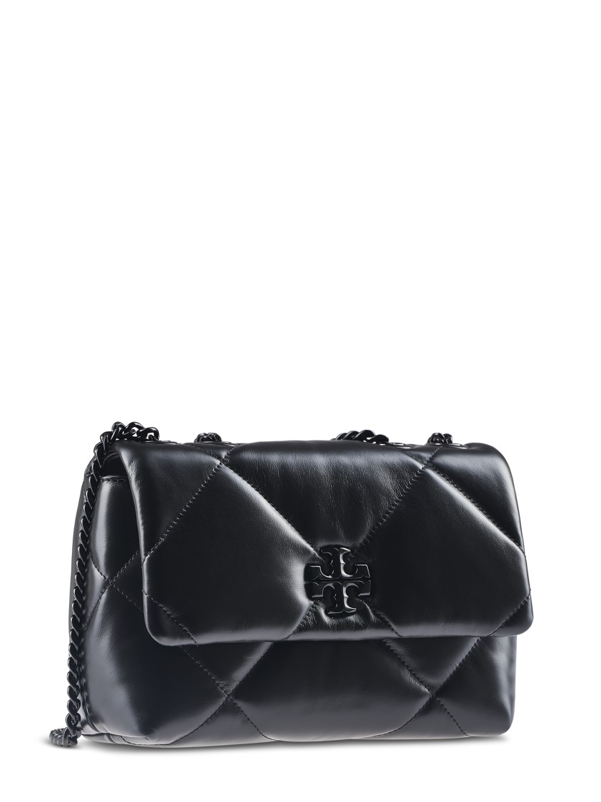 Tory Burch Diamond Quilted Small Convertible Shoulder Bag With Chain Strap In Black