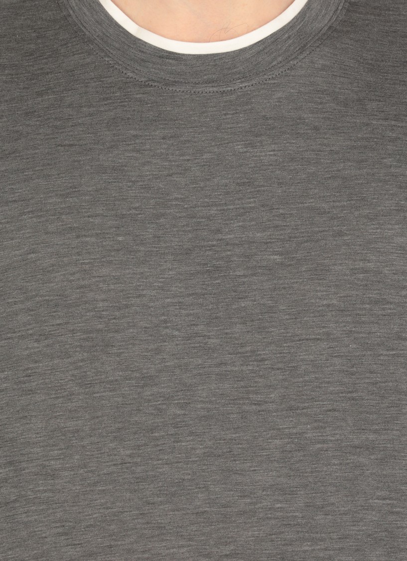 Brunello Cucinelli Layered T-shirt In Grey