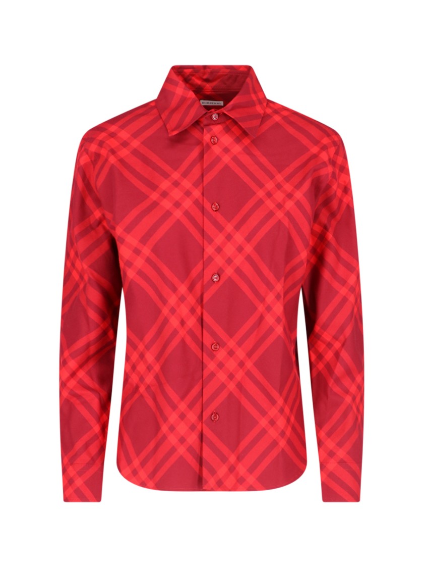 Burberry Plaid Long Sleeves Top