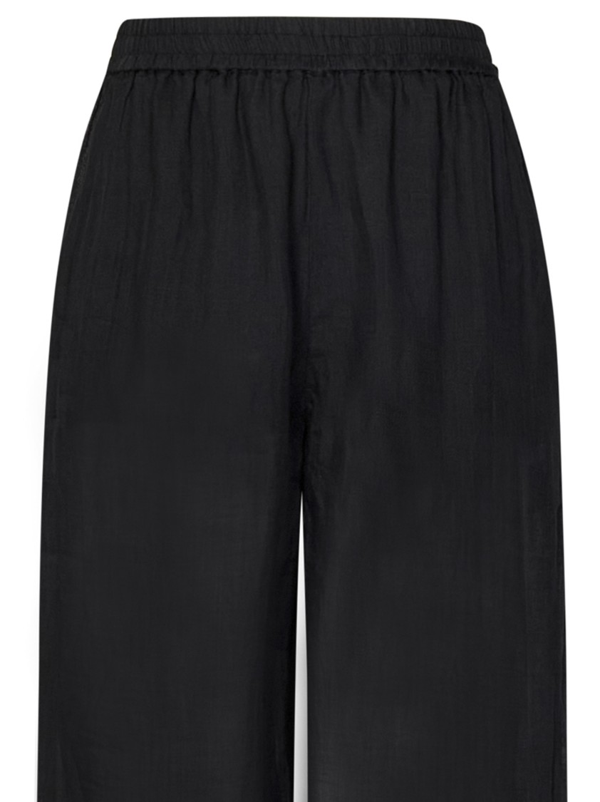 Shop Fisico Ramie Palazzo Trousers In Black