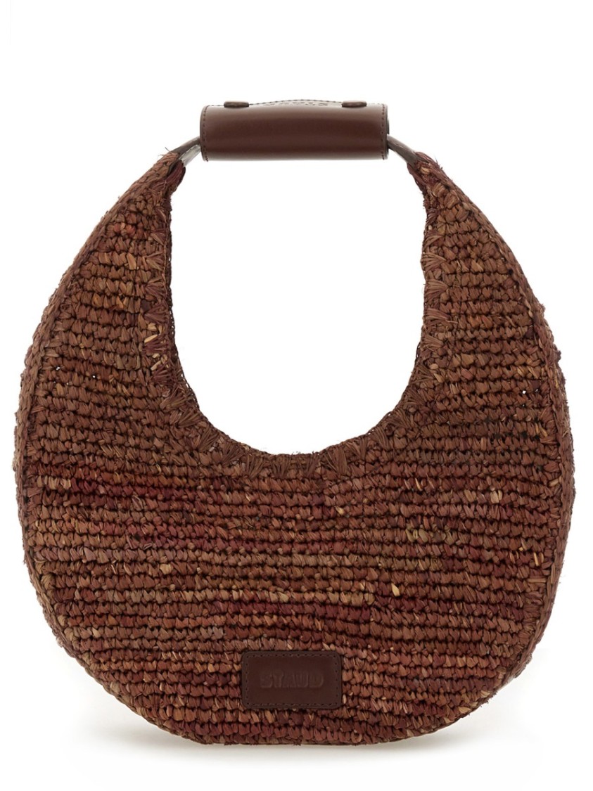 STAUD STAUD RAFFIA "MOON" BAG